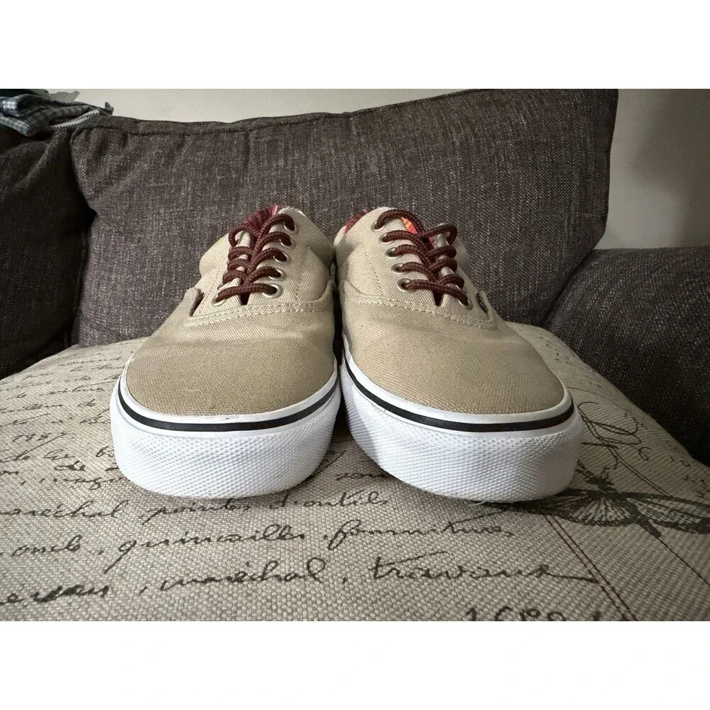 Vans Era 59 C&L TC6D Khaki Tan Serape Stripe Lining Men's Size 10 Canvas